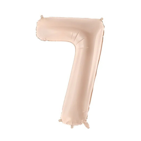 Шар фольгированный тёмно-бежевый, 72 см, цифра 7