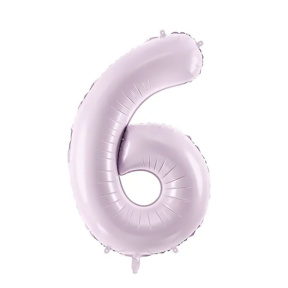 Шар фольгированный лавандовый, 72 см, цифра 6