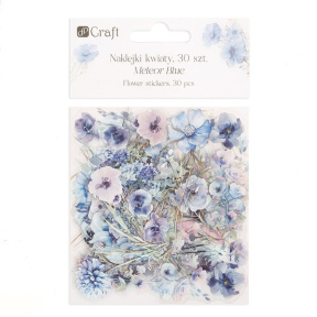 Наклейки PET "Цветы", 30 шт. – Метеоритный синий