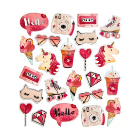 Autocolante "Gadgeturi roz", 24 buc.