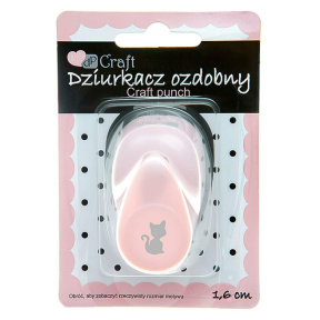 Фигурный дырокол 1,6 см "Кошка" (тип 2)