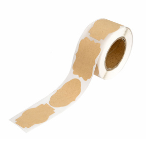 Etichete autocolante 5х3 cm, 250 buc, kraft, stil vintage