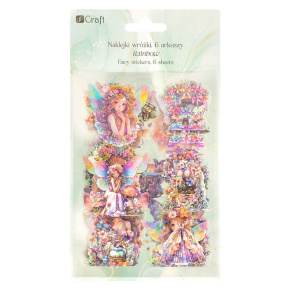 Autocolante PET strălucitoare "Zâne" – Curcubeu, 6 foi