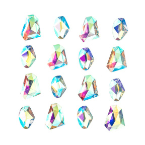 Cristale autoadezive, 16 buc., formă neregulată, opalescente