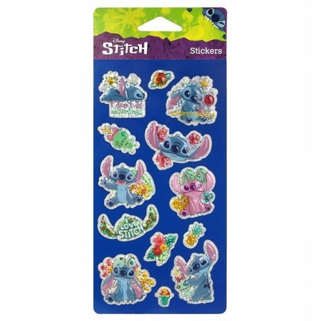 Autocolante POP UP Disney Stitch, albastre, „Flori”