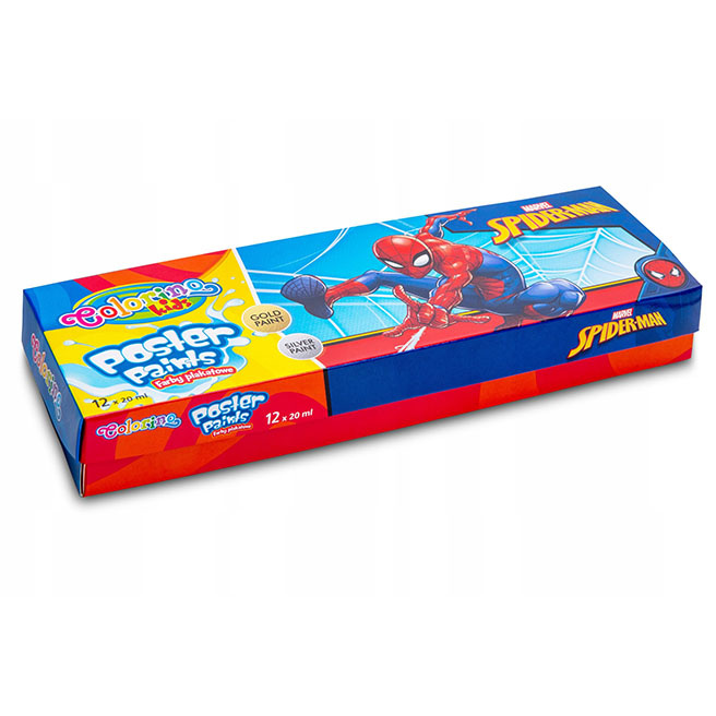 Set de guașă Colorino 12 buc, 20 ml, Spiderman
