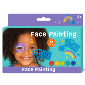 Pictură pe față "Curcubeu", 6 culori, cu șabloane