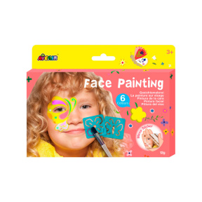 Pictură pe față "Fluture", 6 culori, cu șabloane