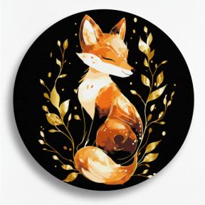 Vulpea, d30, pictură pe numere rotundă