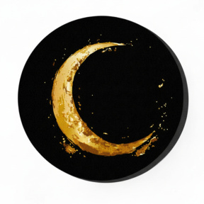 Luna aurie, d40, pictură pe numere rotundă