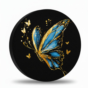 Fluture, d40, pictură pe numere rotundă