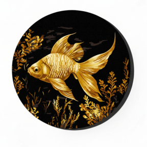 Peștișor de aur, d30, pictură pe numere rotundă