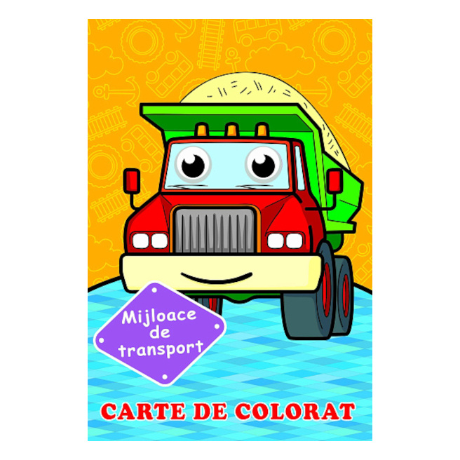 Carte de colorat cu apă. Mijloace de transport