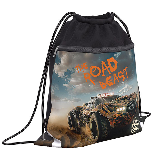 Geantă pentru încălțăminte ErichKrause cu buzunar cu fermoar, Road Beast