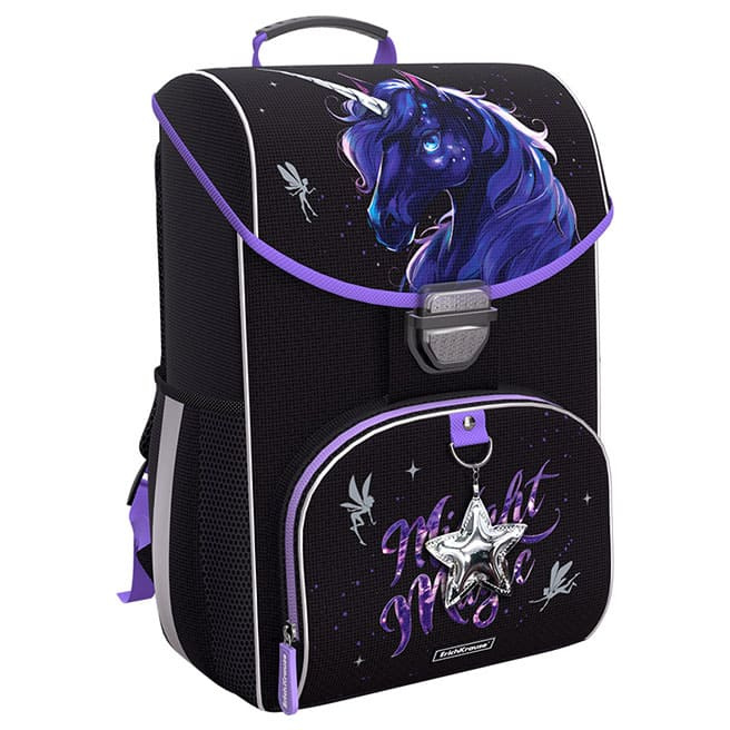 Ghiozdan pentru școală ErichKrause ErgoLine, Black Unicorn 15L