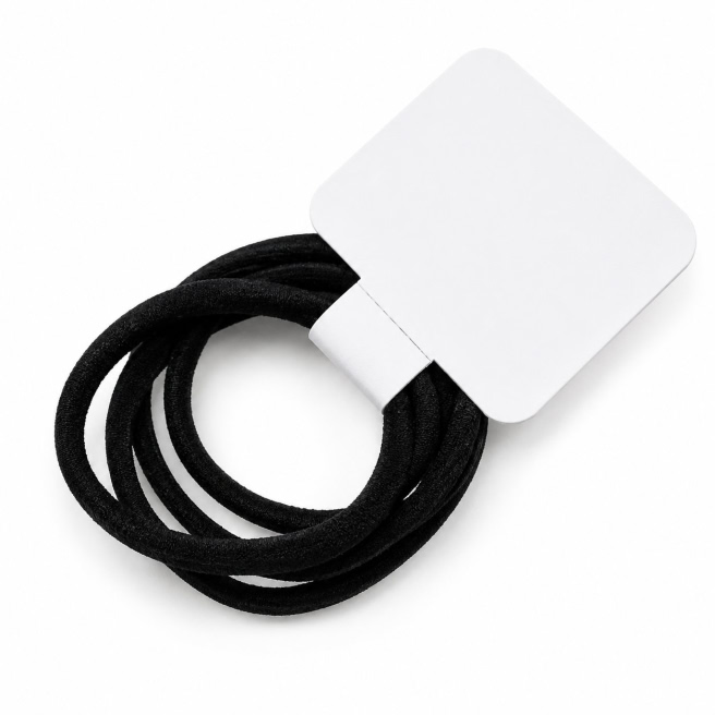 Elastic de păr CHA WWWL (4 buc), negru