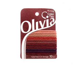 Set de elastice de păr CHA Olivia (10 buc.), Cafea
