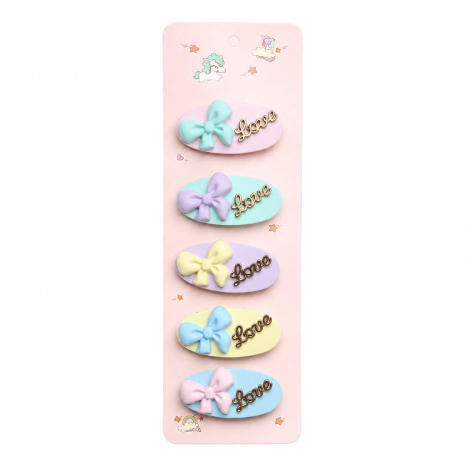 Set agrafe de păr CHA LOVE BOW (5 buc)