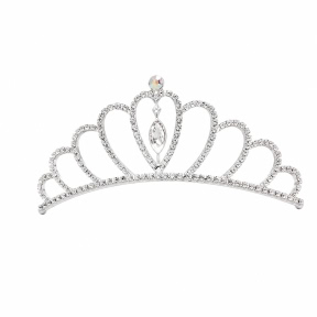 Tiara cu pieptene pentru copii CHA, picătură de cristal