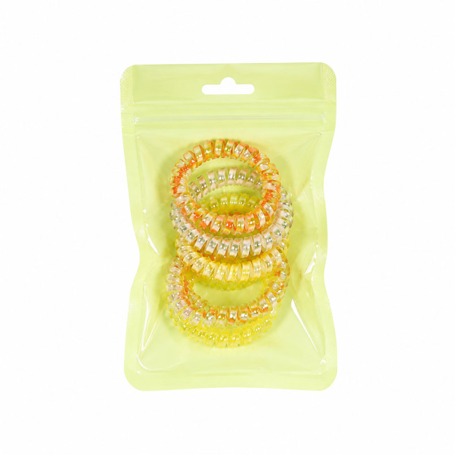 Set agrafe spiralate CHA (6 buc), galben