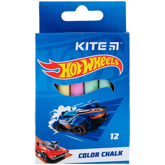 Set cretă colorată KITE, 12 culori Hot Wheels