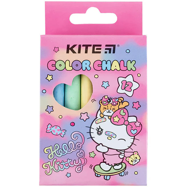 Set cretă colorată KITE, 12 culori HelloKity