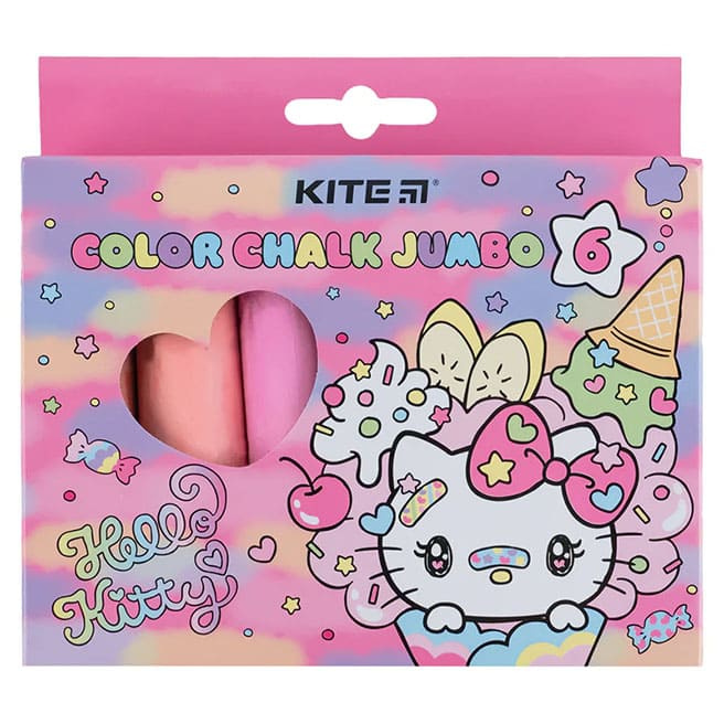 Set cretă colorată KITE, Jumbo, 6 culori HelloKity