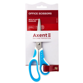 Foarfece AXENT Shell, 18 cm, alb-albastru