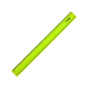 Riglă plastic AXENT, 30 cm, galbenă