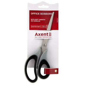 Foarfece AXENT Duoton Soft, 21 cm, gri-negru