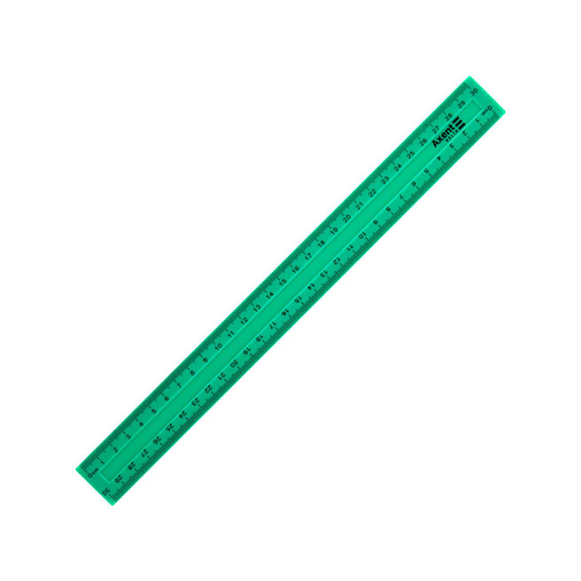 Riglă plastic AXENT, 30 cm, verde
