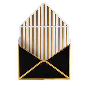 Коробка-конверт, 29.5 * 20 * 14 см, чёрная