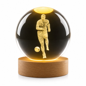 Glob LED decorativ 11.5×8 cm, Fotbalist