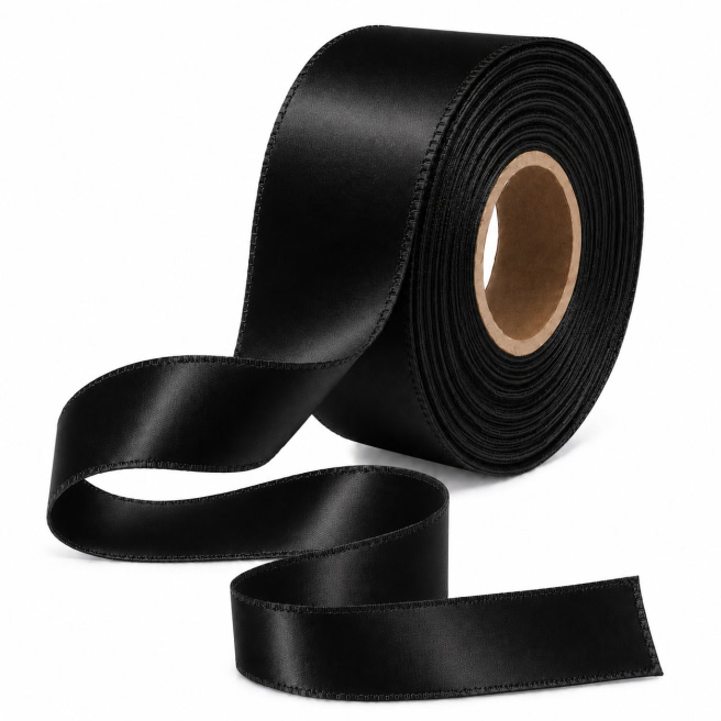 Panglica din satin WP (4,0/22m) - 39 Negru