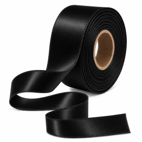 Panglica din satin WP (4,0/22m) - 39 Negru