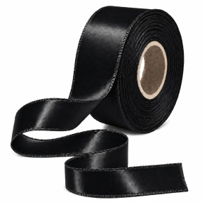 Panglica din satin WP (2,5/22m) - 39 Negru
