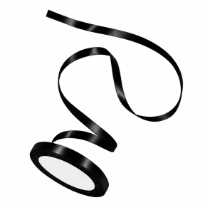Panglica din satin WP (0,6/22m) - 39 Negru