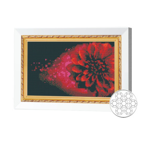 Mozaic cu diamante 20x30 cm Floarea rosie