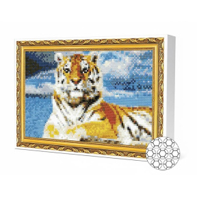 Гордый тигр, 20x30 см, алмазная мозаика