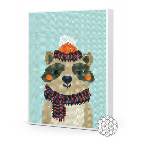 Волк в снегу, 20x30 см, алмазная мозаика