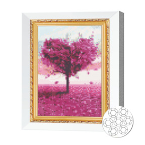 Mozaic cu diamante 20x30 cm Copac-inima