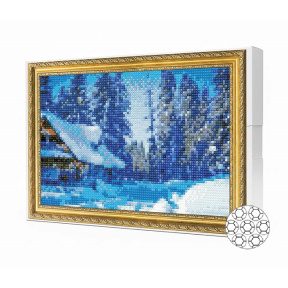 Ясный зимний день в лесу, 20x30 см, алмазная мозаика