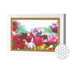 Mozaic cu diamante 20x30 cm Lalele multicolore