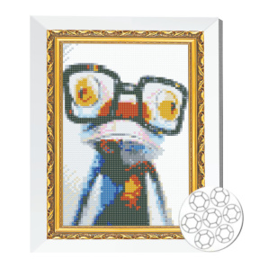 Mozaic cu diamante 20x30 cm Cameleon in ochelari