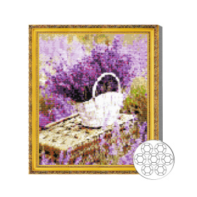Mozaic cu diamante 30x40 cm Poseta cu lavanda