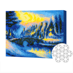 Мостик через речку,Алмазная мозаика 30x40 см