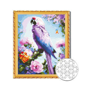 Mozaic cu diamante 30x40 cm Papagal colorat