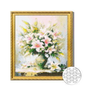 Mozaic cu diamante 30x40 cm Buchet de crini