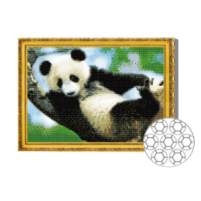 Mozaic cu diamante 30x40 cm Panda in copac
