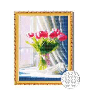 Mozaic cu diamante 30x40 cm Lalele delicate